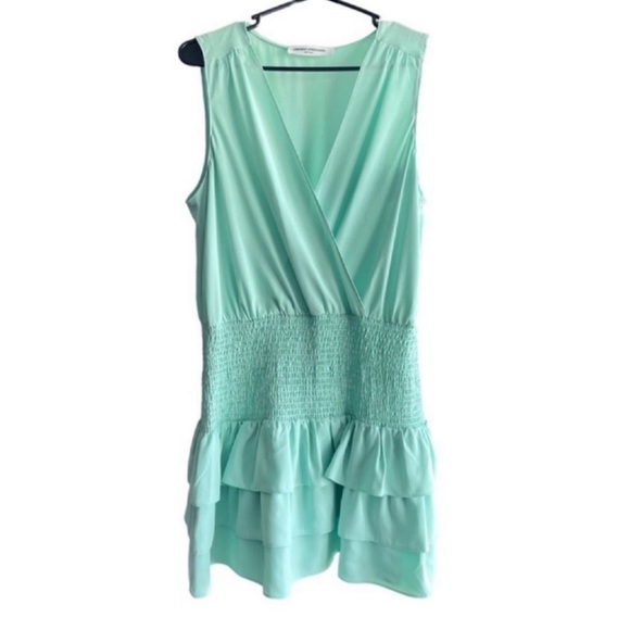 AMANDA UPRICHARD Chantal Mini Elastic Waist Dress in Seamist Size Large - Picture 4 of 11